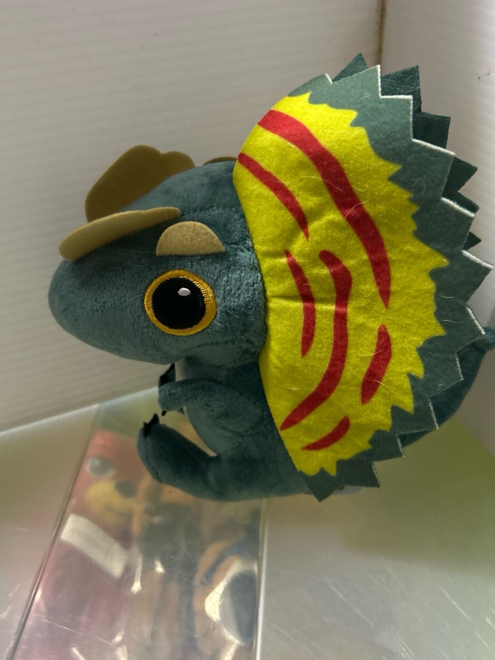 Plush Triceratops Dinosaur Stuffed Animal - Green and Yellow